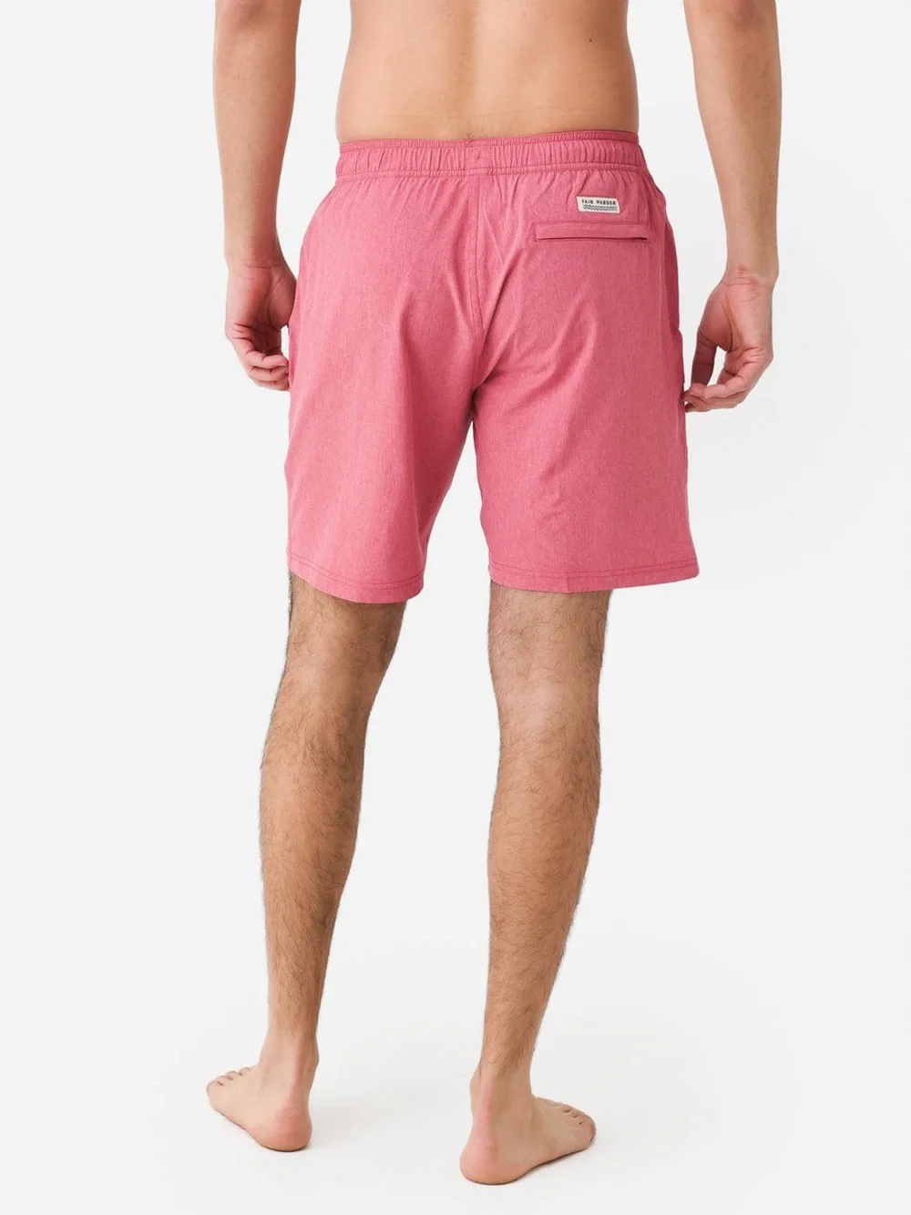 FAIR HARBOR One Short Lined Swim Trunks Red Amber Size Large